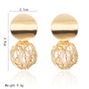 New Fashion Stud Earrings For Women Golden Color Round Ball  Geometric Earrings For Party Wedding Gift Wholesale Ear Jewelry