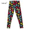 CANDICE ELSA women leggings elastic fitness legging dog paw printed leggins workout female pants drop shipping plus size 1