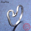 Silver Wave Rings For Women Men Fashion Jewelry Vintage Wedding Engagement Promise Rings