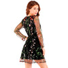 Sexy Women Floral Embroidery Dress Sheer Mesh Summer Boho Mini A-line Dress See-through Black Dress 2019 Vestidos De Festa