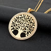 LongWay Gold Color Tree Of Life Jewelry Sets For Women Girl Necklace Earrings Bridal Wedding Crystal Jewellery Set