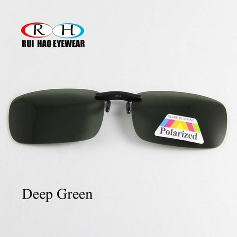 Super Light Polarized Sunglasses Clip on Yellow Night Vision Glasses Unisex Eyeglasses Clip Deep Green Lens Aviate Drive Goggles