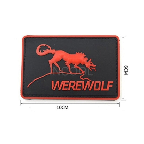3D PVC Wolf Morale Patch Tactical Emblem Badges Hook Rubber Patches For Jackets Jeans Backpack Luminous White Glow In Dark