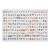 LUBINGSHINE Women 100 Pairs /Lot Cute Acrylic Crystal Small Stud Earrings Sets Girl Child Birthday Jewelry  Christmas Gift