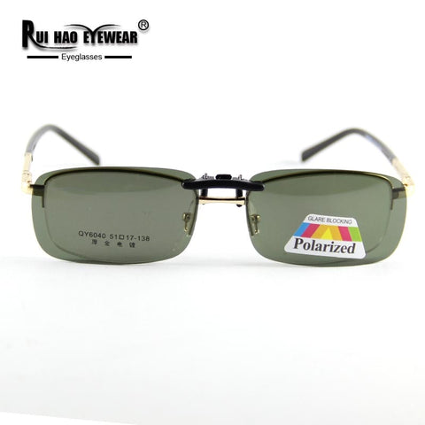 Super Light Polarized Sunglasses Clip on Yellow Night Vision Glasses Unisex Eyeglasses Clip Deep Green Lens Aviate Drive Goggles