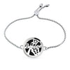 Lotus Flower Angel Wing Yoga 30mm Stainless Steel Bracelet Adjustable Aromatherapy Perfume Diffuser Locket Bracelet