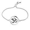 Lotus Flower Angel Wing Yoga 30mm Stainless Steel Bracelet Adjustable Aromatherapy Perfume Diffuser Locket Bracelet