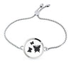 Lotus Flower Angel Wing Yoga 30mm Stainless Steel Bracelet Adjustable Aromatherapy Perfume Diffuser Locket Bracelet