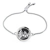 Lotus Flower Angel Wing Yoga 30mm Stainless Steel Bracelet Adjustable Aromatherapy Perfume Diffuser Locket Bracelet