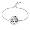 Lotus Flower Angel Wing Yoga 30mm Stainless Steel Bracelet Adjustable Aromatherapy Perfume Diffuser Locket Bracelet
