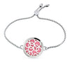 Lotus Flower Angel Wing Yoga 30mm Stainless Steel Bracelet Adjustable Aromatherapy Perfume Diffuser Locket Bracelet