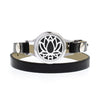 25mm Twist Screw Diffuser Bracelet Lotus Flower Tree of Life Watch Aromatherapy Locket PU Leather Wristband Women 10pcs Pads